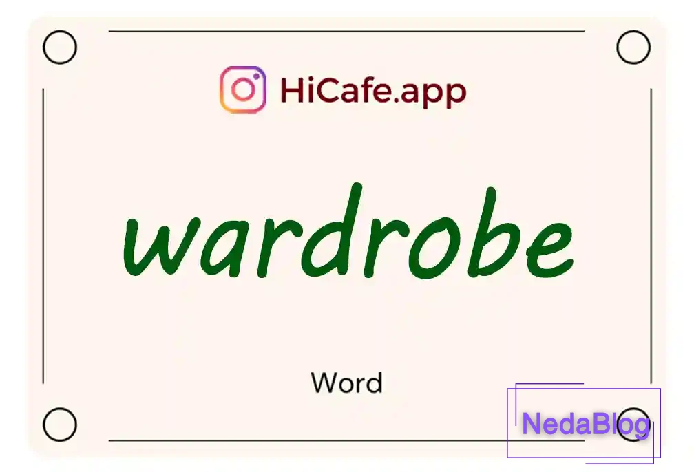 Meaning and usage of wardrobe word