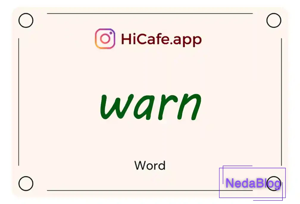 Meaning and usage of warn word