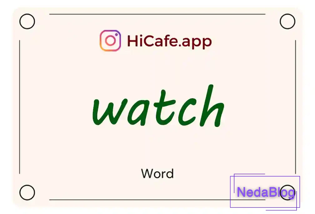 Meaning and usage of watch word