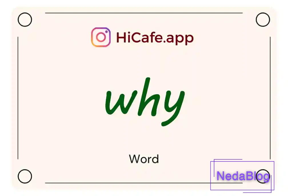 Meaning and usage of why word