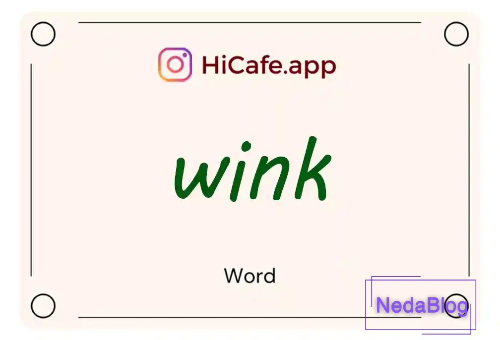 Meaning and usage of wink word
