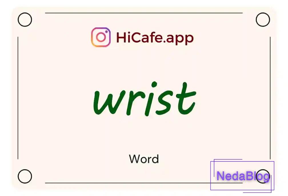 Meaning and usage of wrist word