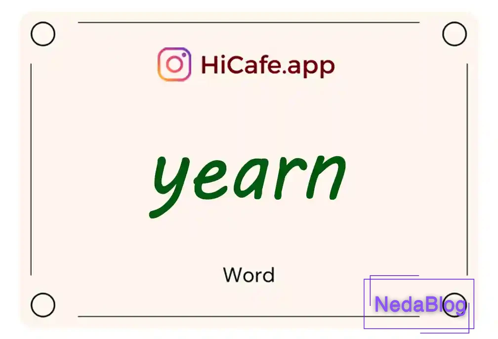 Meaning and usage of yearn word
