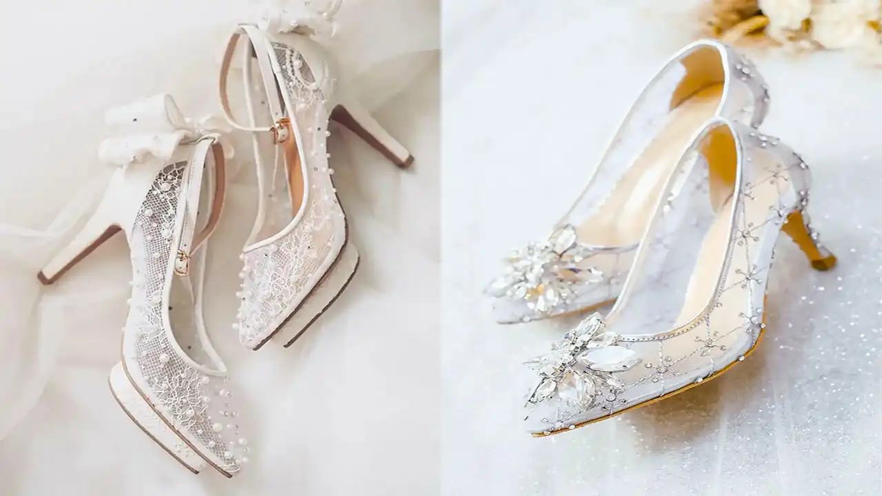 کفش سفید نامزدی شیک + خاص ترین و جدیدترین مدل های کفش سفید نامزدی ترند امسال