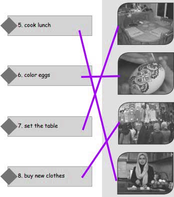 جواب وصل کنید صفحه 39 و 40  کتاب کار زبان نهم