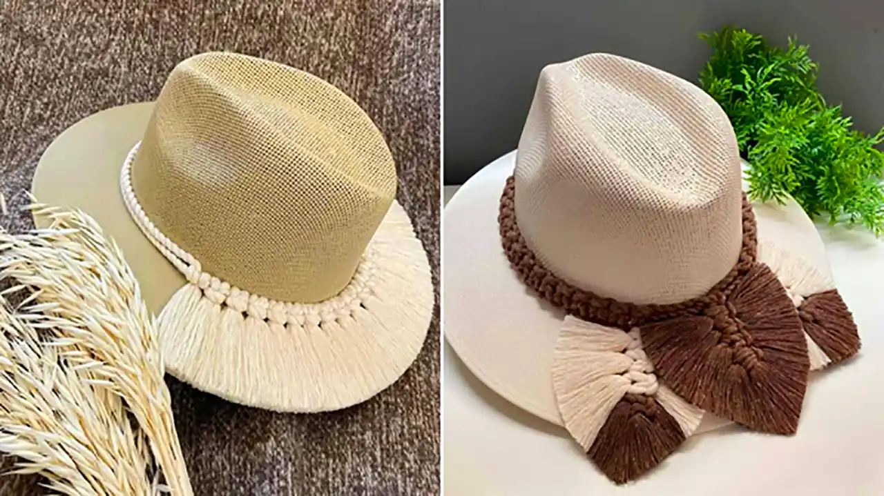 کلاه کابویی مکرومه