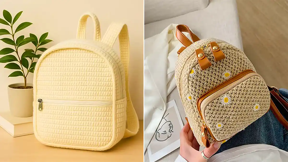 کوله پشتی مینیمال بافتنی؛ ۱۵ مدل شیک و کاربردی برای استفاده روزمره