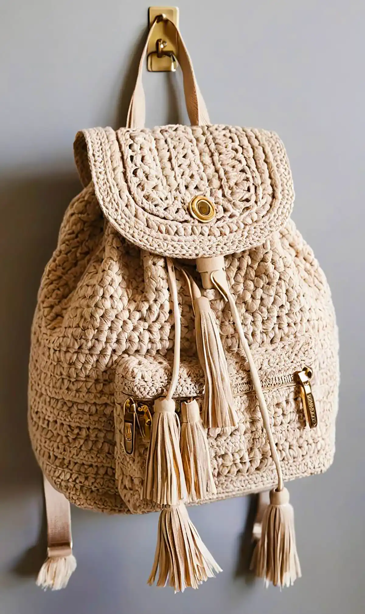 کوله پشتی مینیمال بافتنی