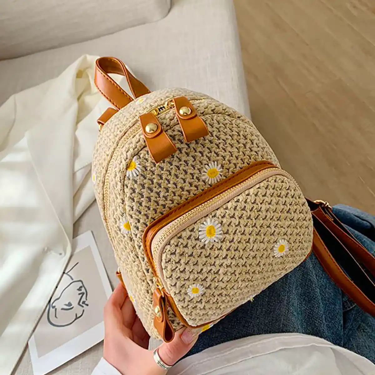 کوله پشتی مینیمال بافتنی