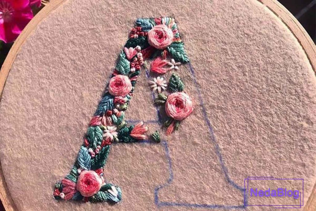 آموزش گلدوزی اعداد و حروف