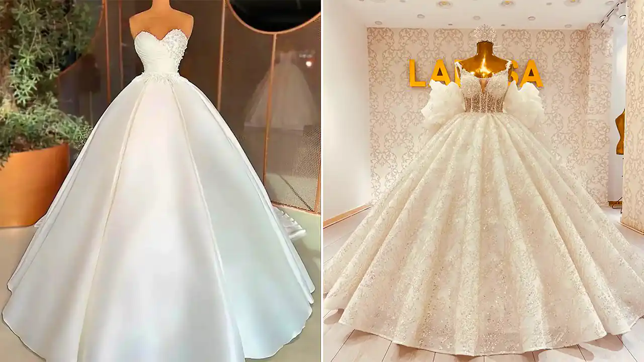 لباس عروس پرنسسی ساده