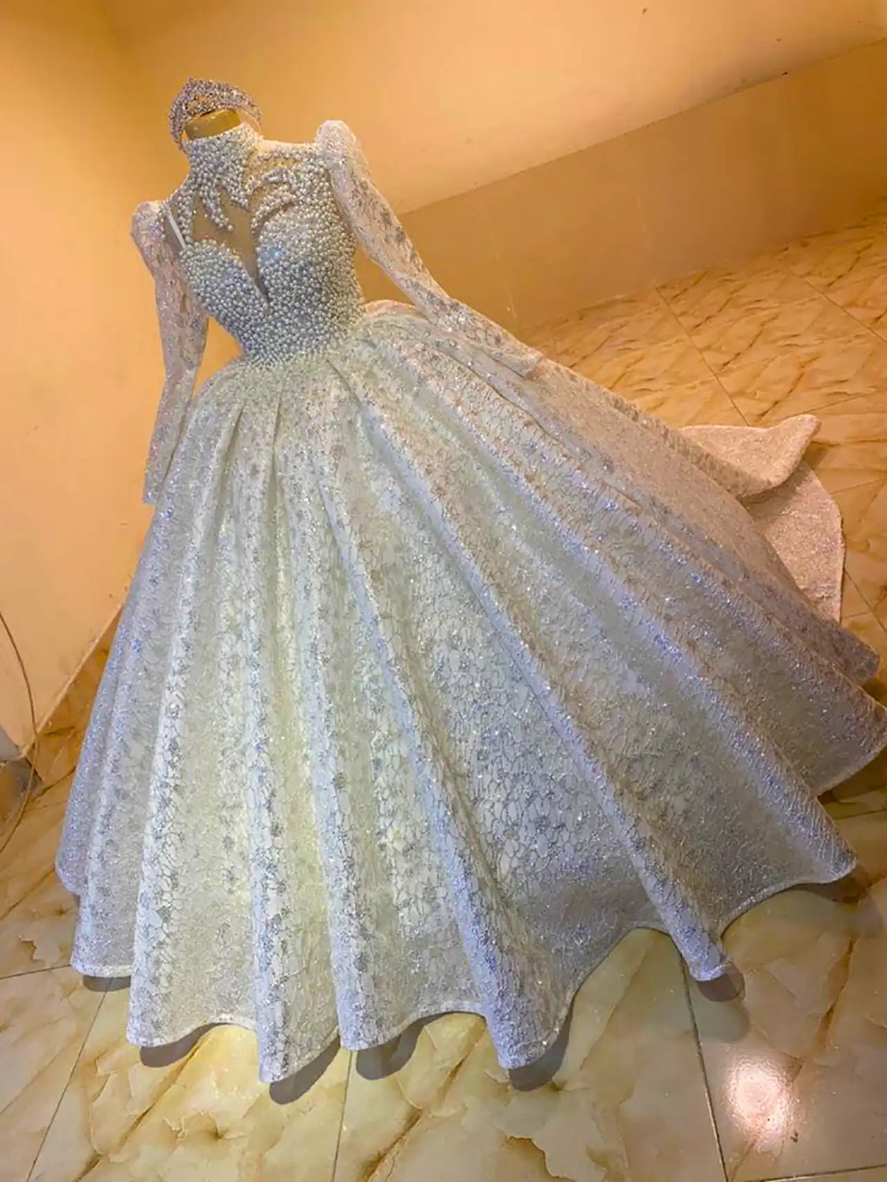 لباس عروس پرنسسی ساده