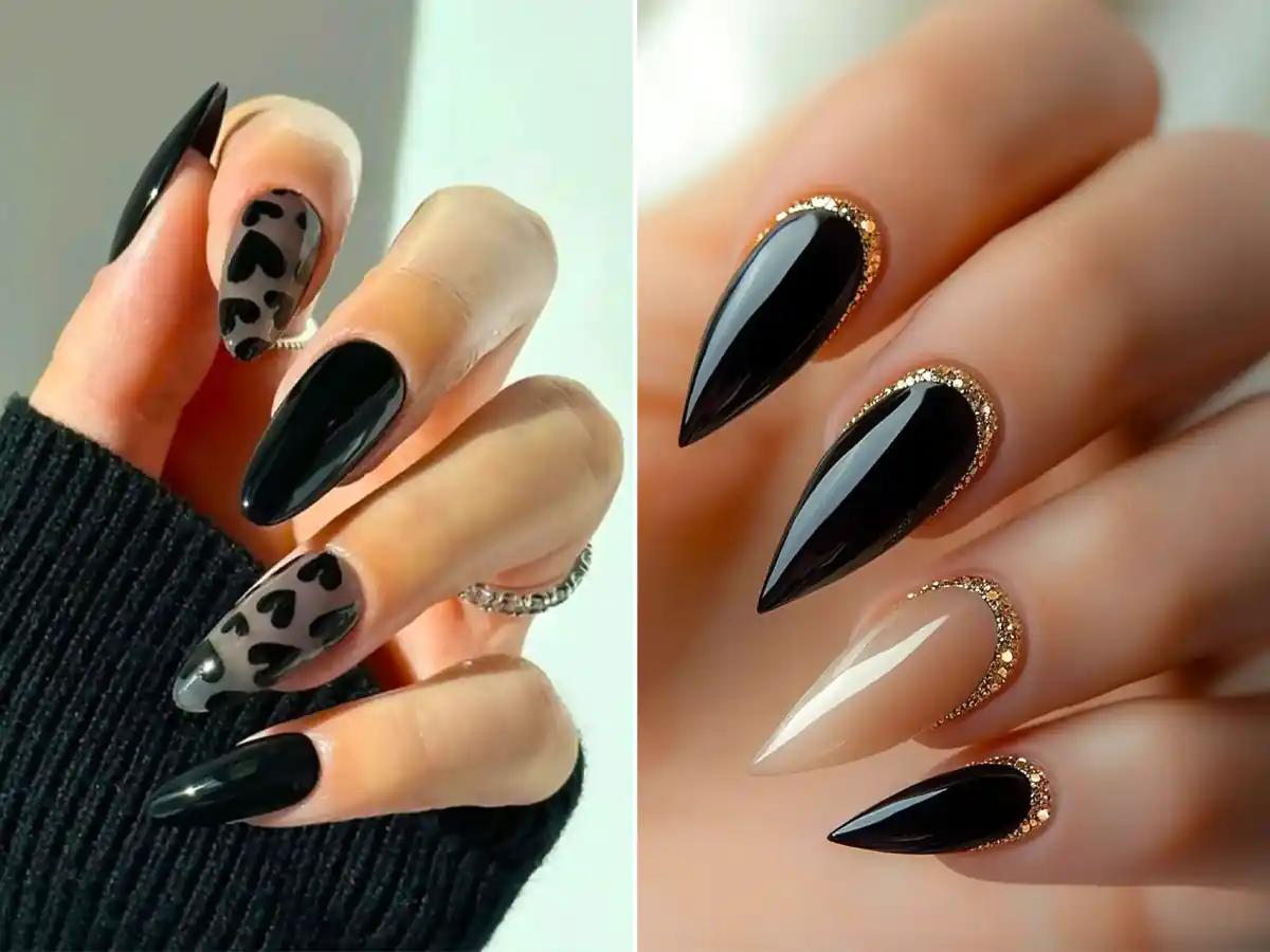 مدل ناخن مشکی جذاب