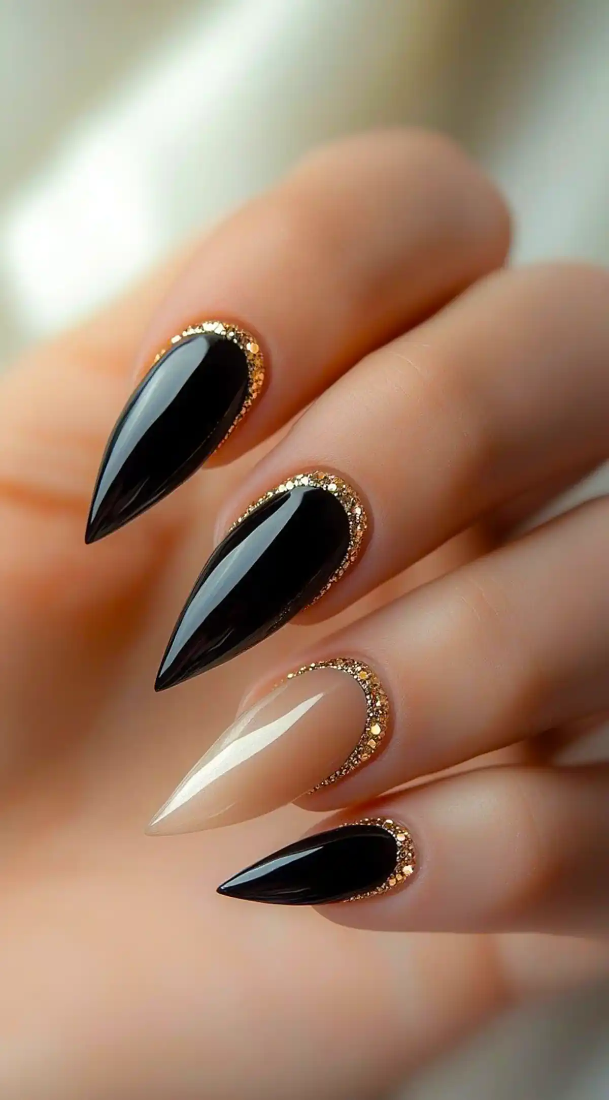 مدل ناخن مشکی جذاب