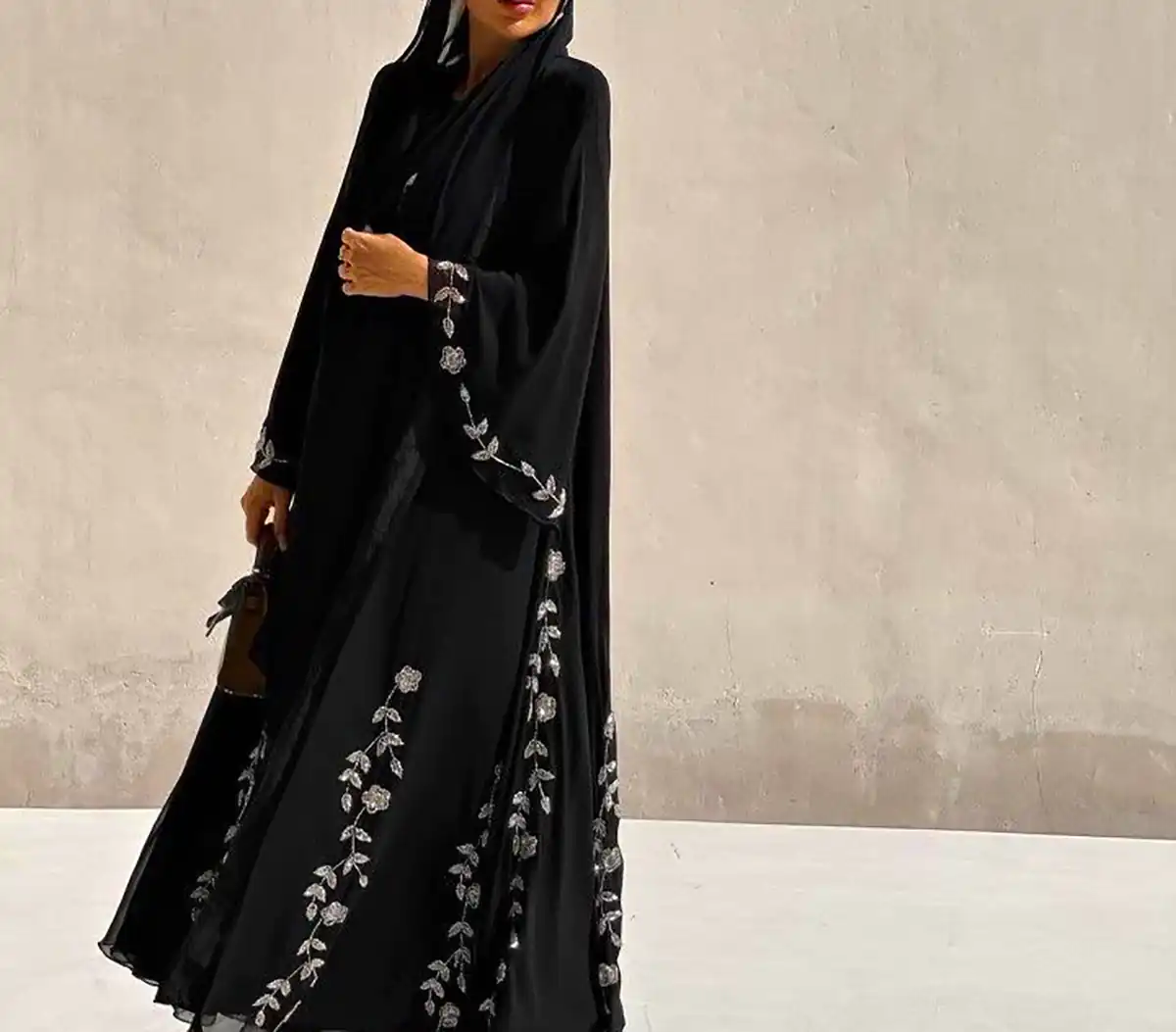 مانتو عبایی مجلسی مشکی