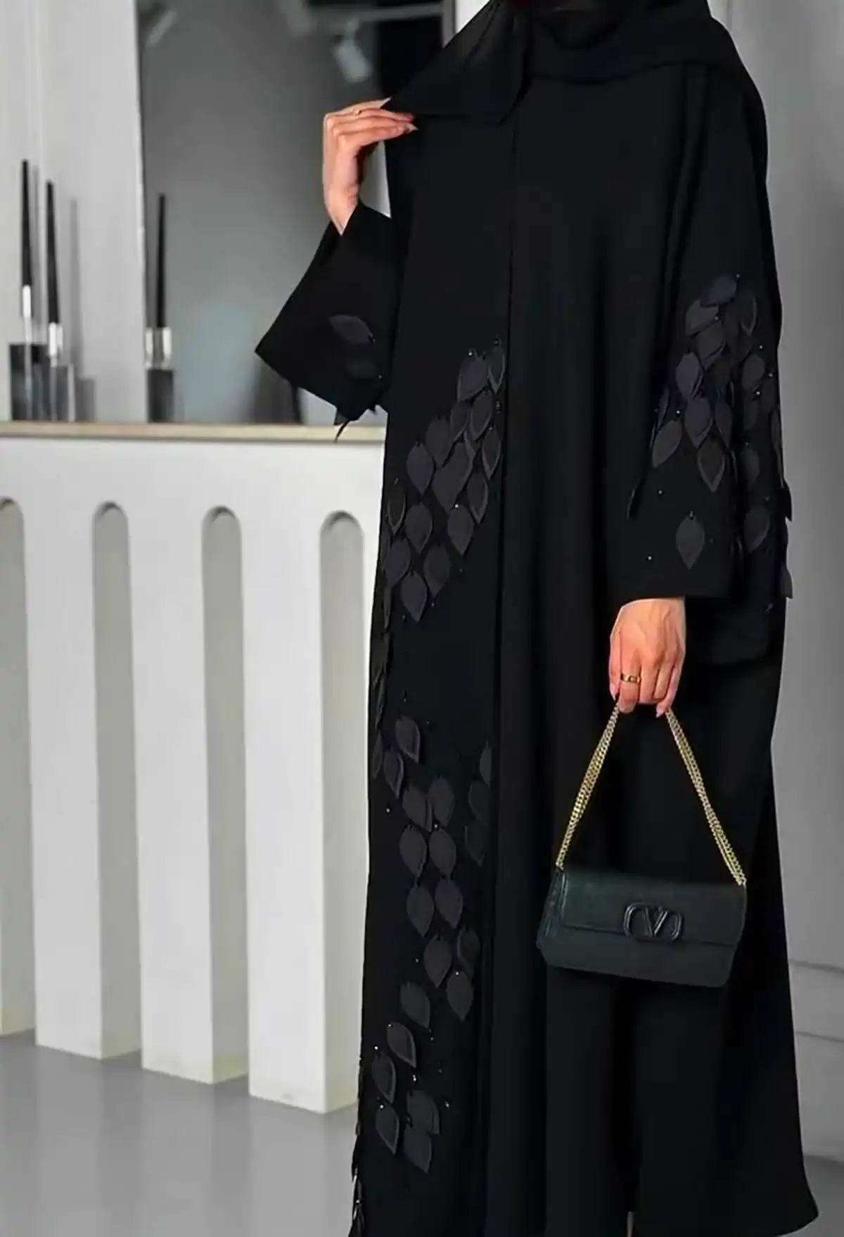 مانتو عبایی مجلسی مشکی