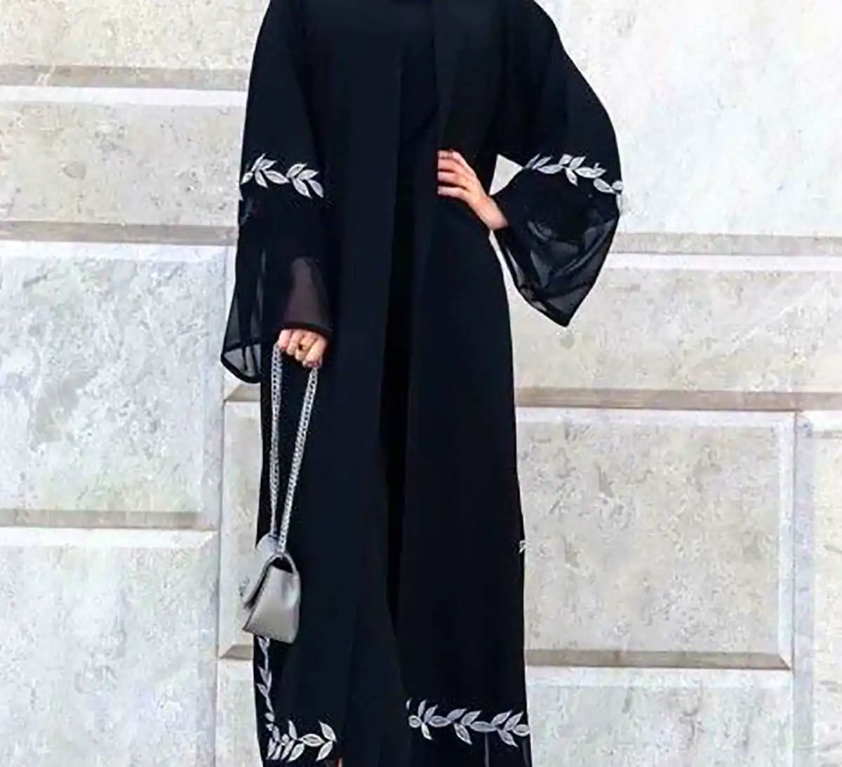 مانتو عبایی مجلسی مشکی