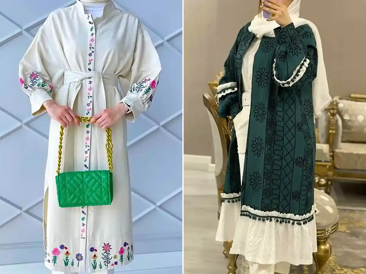 مانتو بلند زیبا و ساده؛ ۱۵ عکس جذاب برای انتخاب راحت و شیک