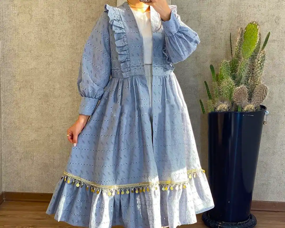 مانتو بلند زیبا و ساده