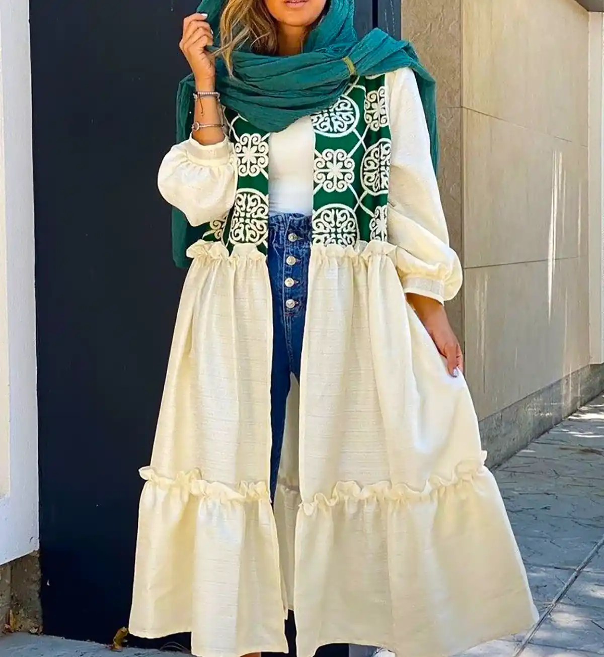 مانتو فری سایز بلند و بینظیر