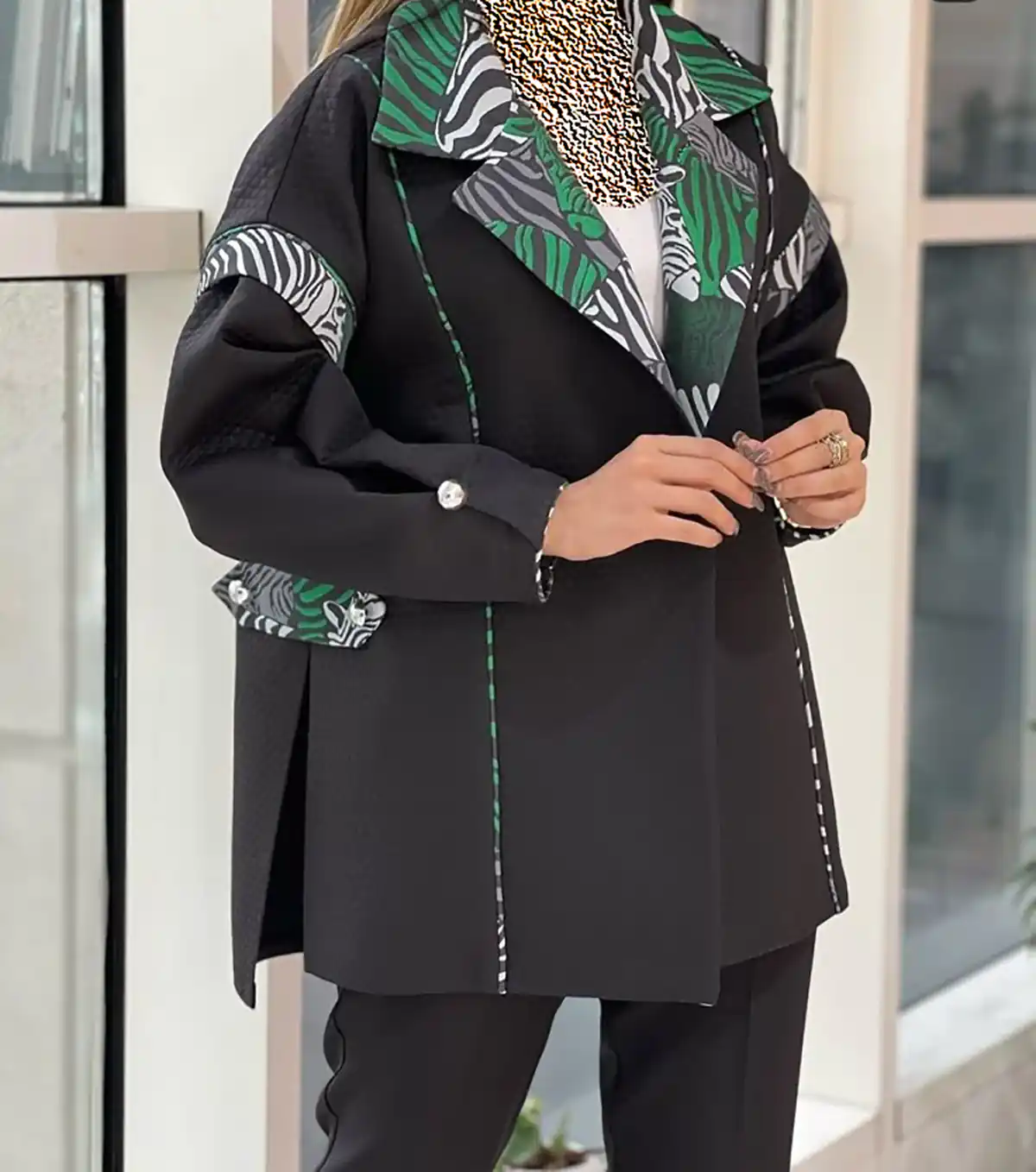 مانتو ژاکارد شیک زنانه