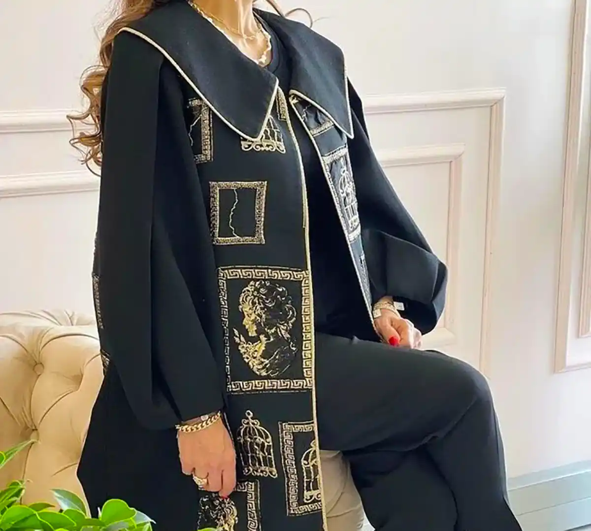 مانتو ژاکارد شیک زنانه