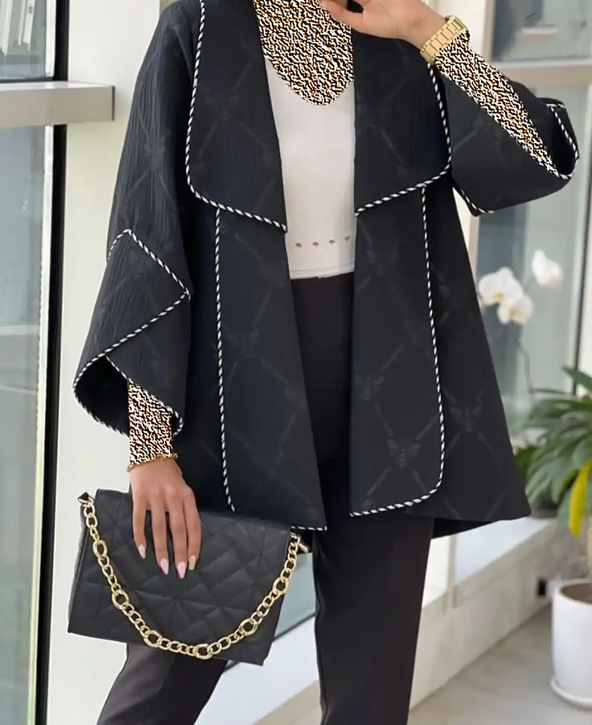 مانتو ژاکارد شیک زنانه