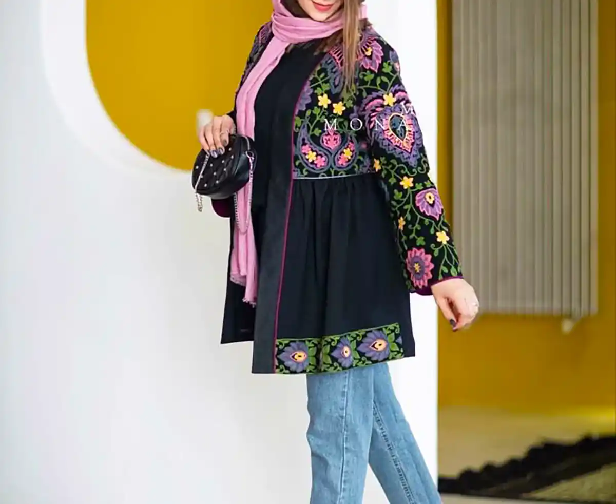 مانتو ژاکارد شیک زنانه