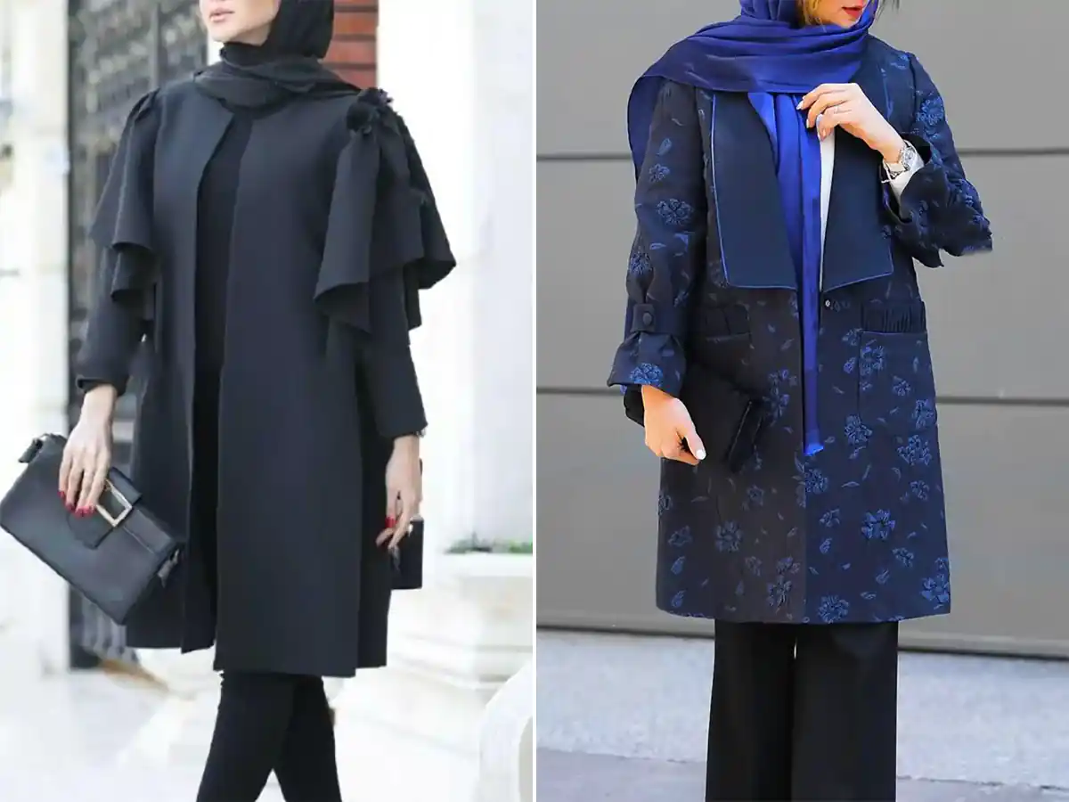 مانتو پوشیده سن بالا زیبا