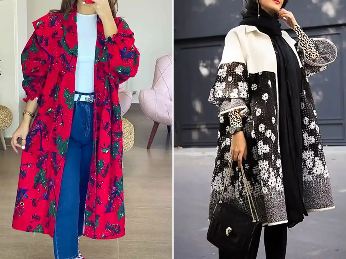 مانتو شیک و بلند طرحدار