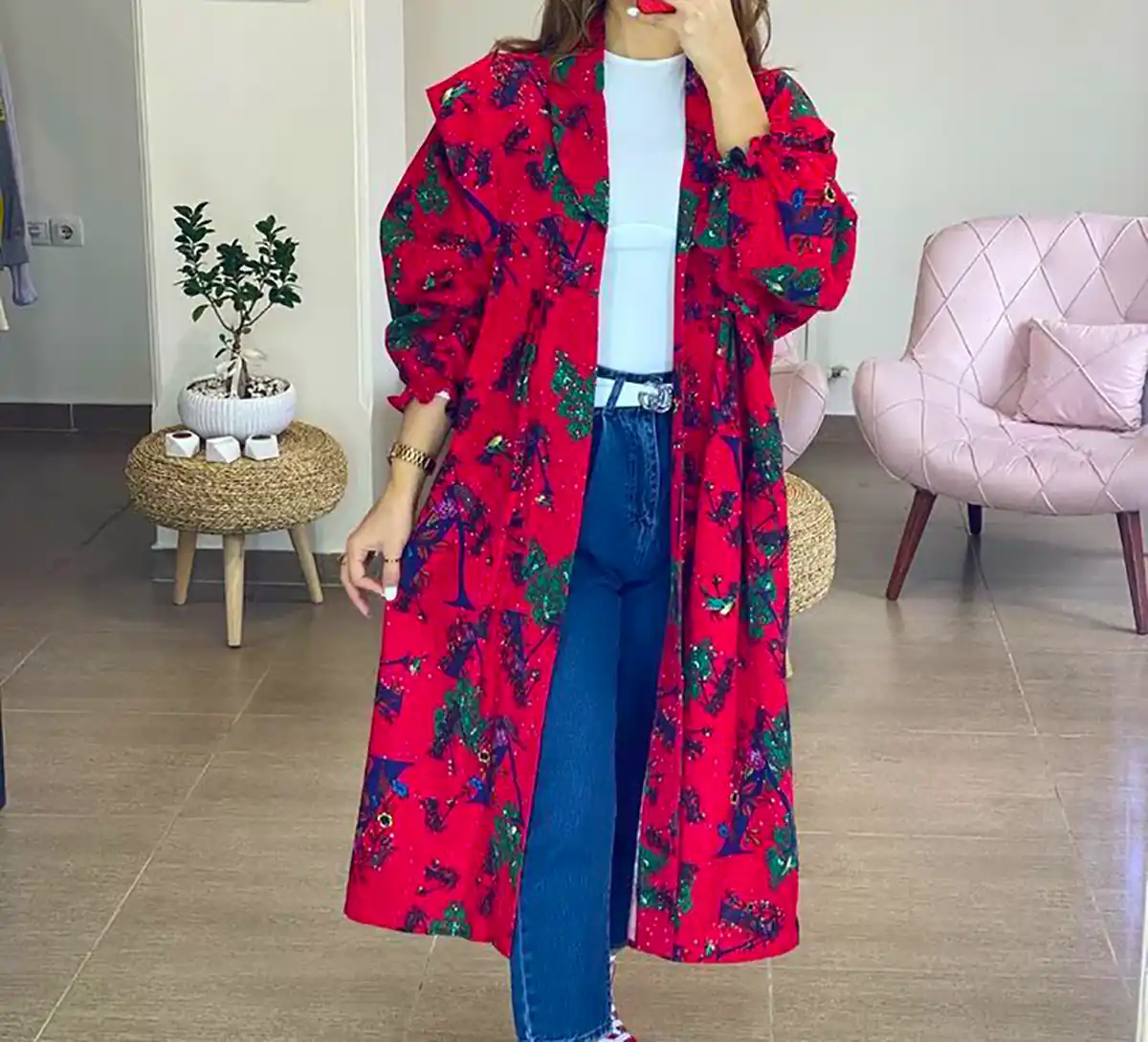 مانتو شیک و بلند طرحدار