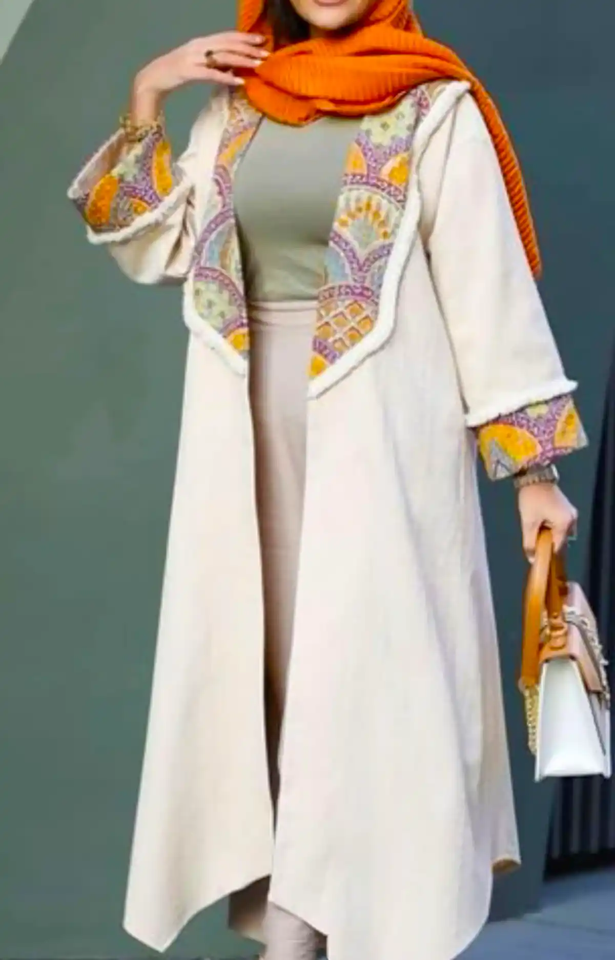 مانتو طرحدار شیک تابستانی