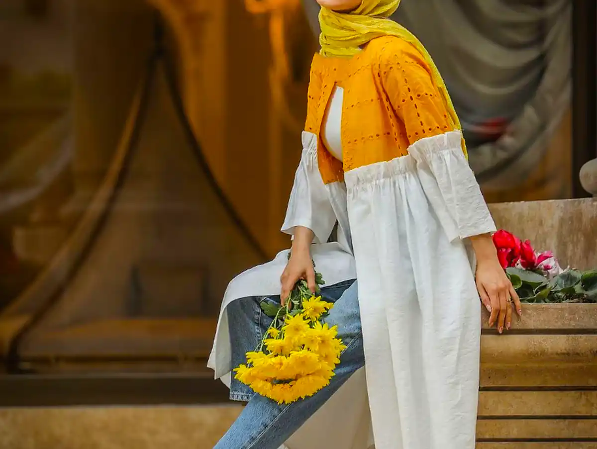 مانتو طرحدار شیک تابستانی