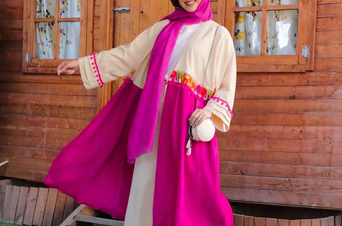 مانتو طرحدار شیک تابستانی