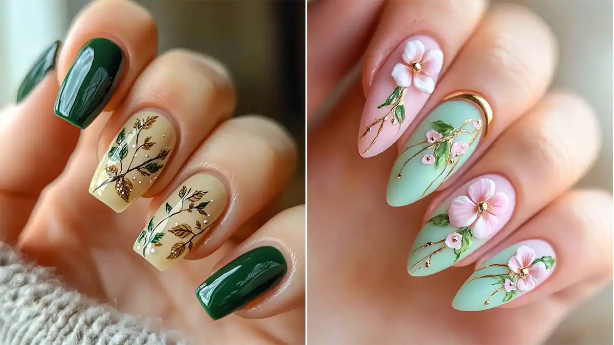 مدل ناخن سبز شیک و فانتزی