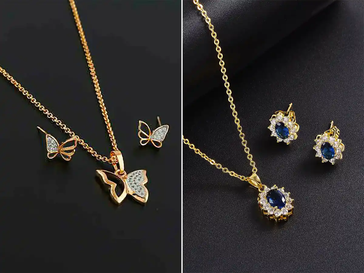 نیم ست طلا خوش ساخت