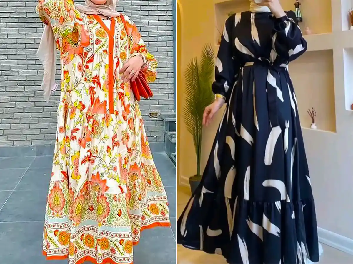 پیراهن بلند تابستانی طرحدار