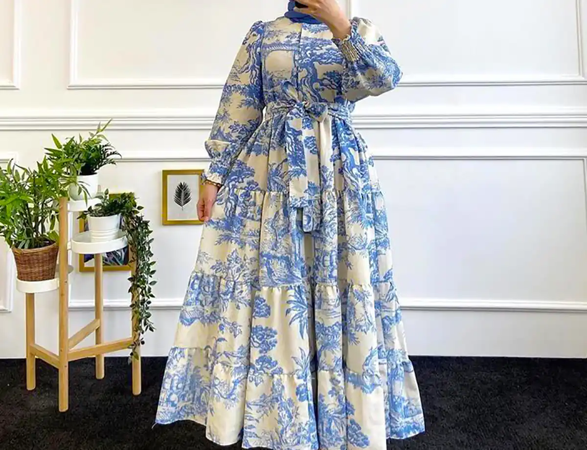 پیراهن بلند تابستانی طرحدار