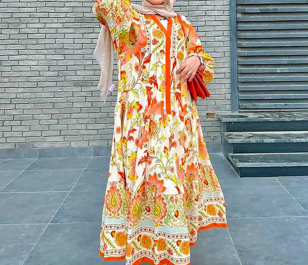 پیراهن بلند تابستانی طرحدار