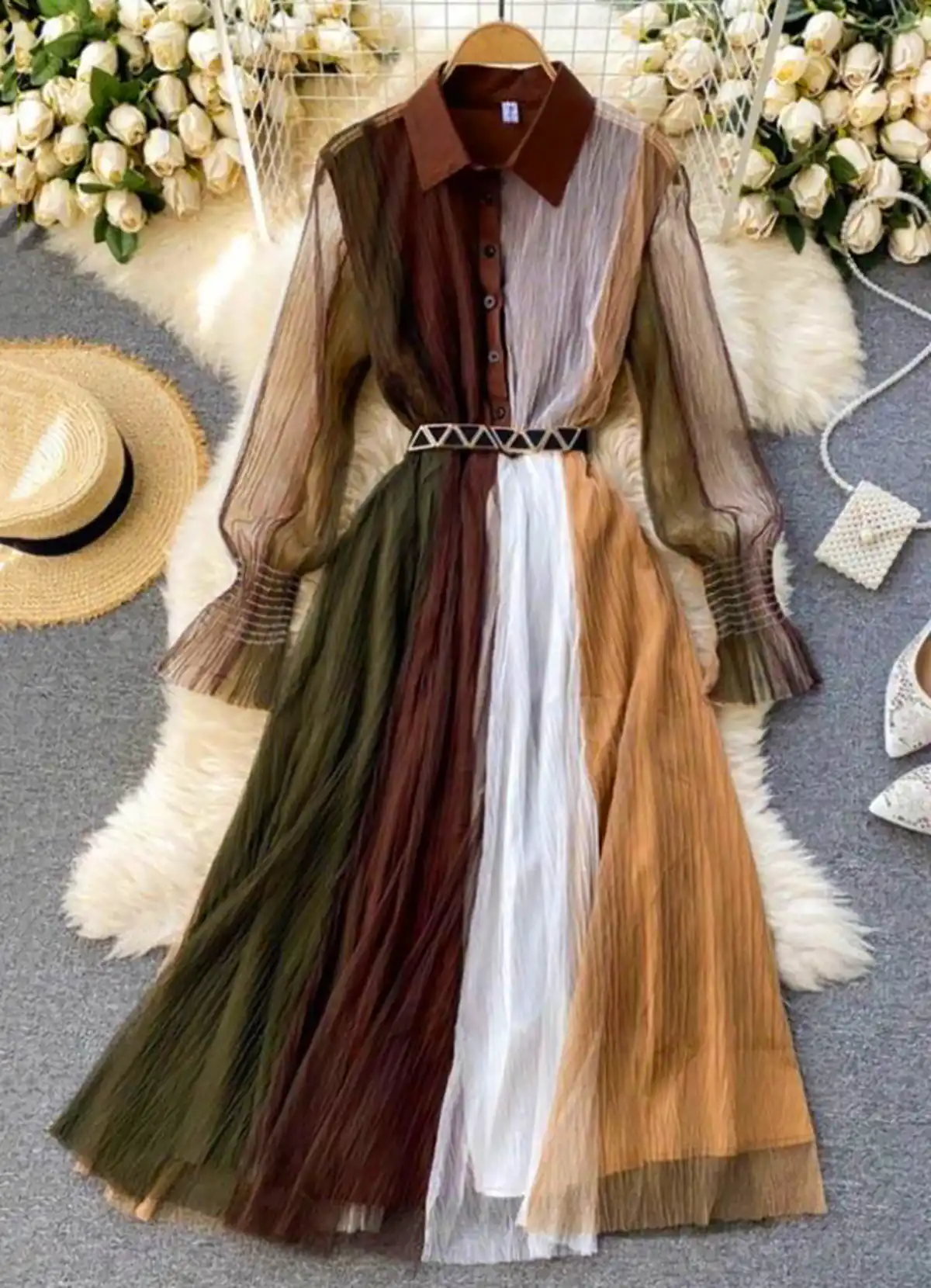 پیراهن دامن کلوش زنانه جدید