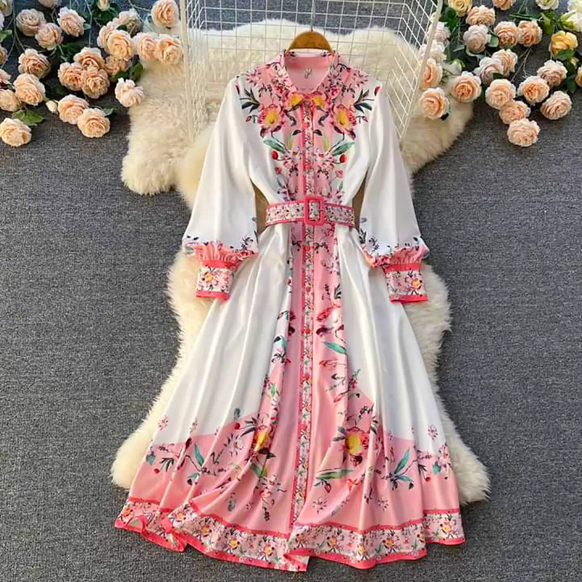 پیراهن دامن کلوش زنانه جدید