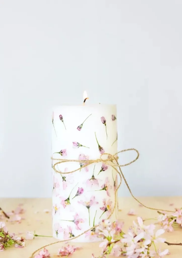 ایده گل آرایی شمع 