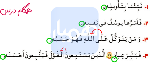 جواب انس با قرآن در خانه صفحه 19 درس سوم قرآن کلاس چهارم
