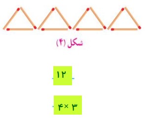الگوی زیر از چوب کبریت‌ها تشکیل شده است