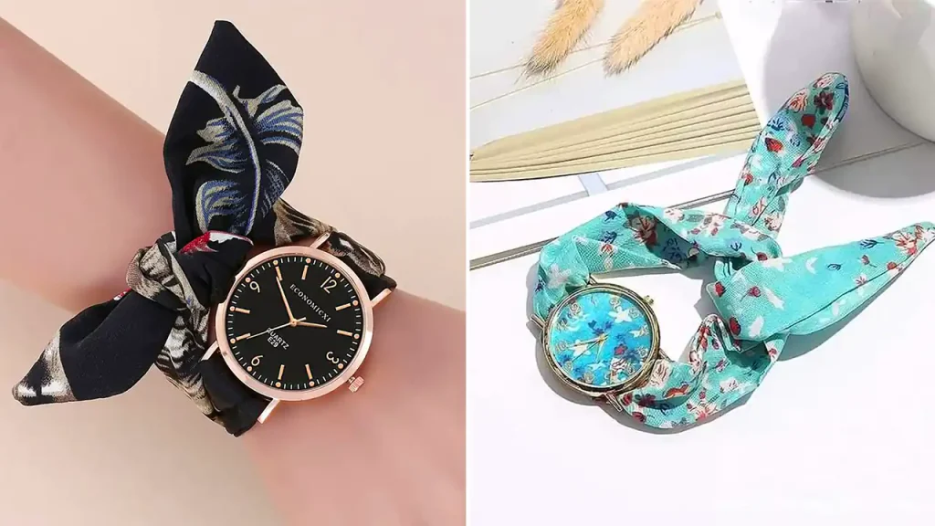 ساعت مچی دسته پارچه ای شیک