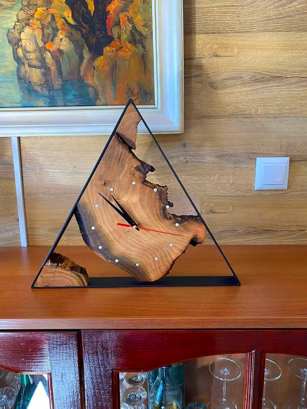 ساعت رومیزی ترند چوبی