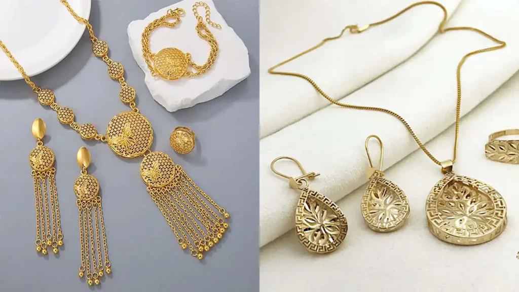 انواع مدل سرویس طلا + زیباترین مدل های سرویس طلا ترند امسال بسیار لاکچری