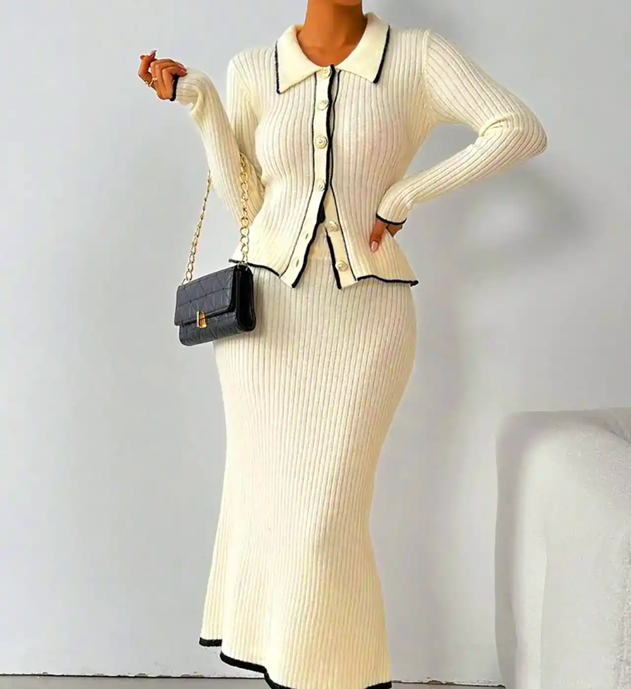 شومیز دامن بافتنی مجلسی