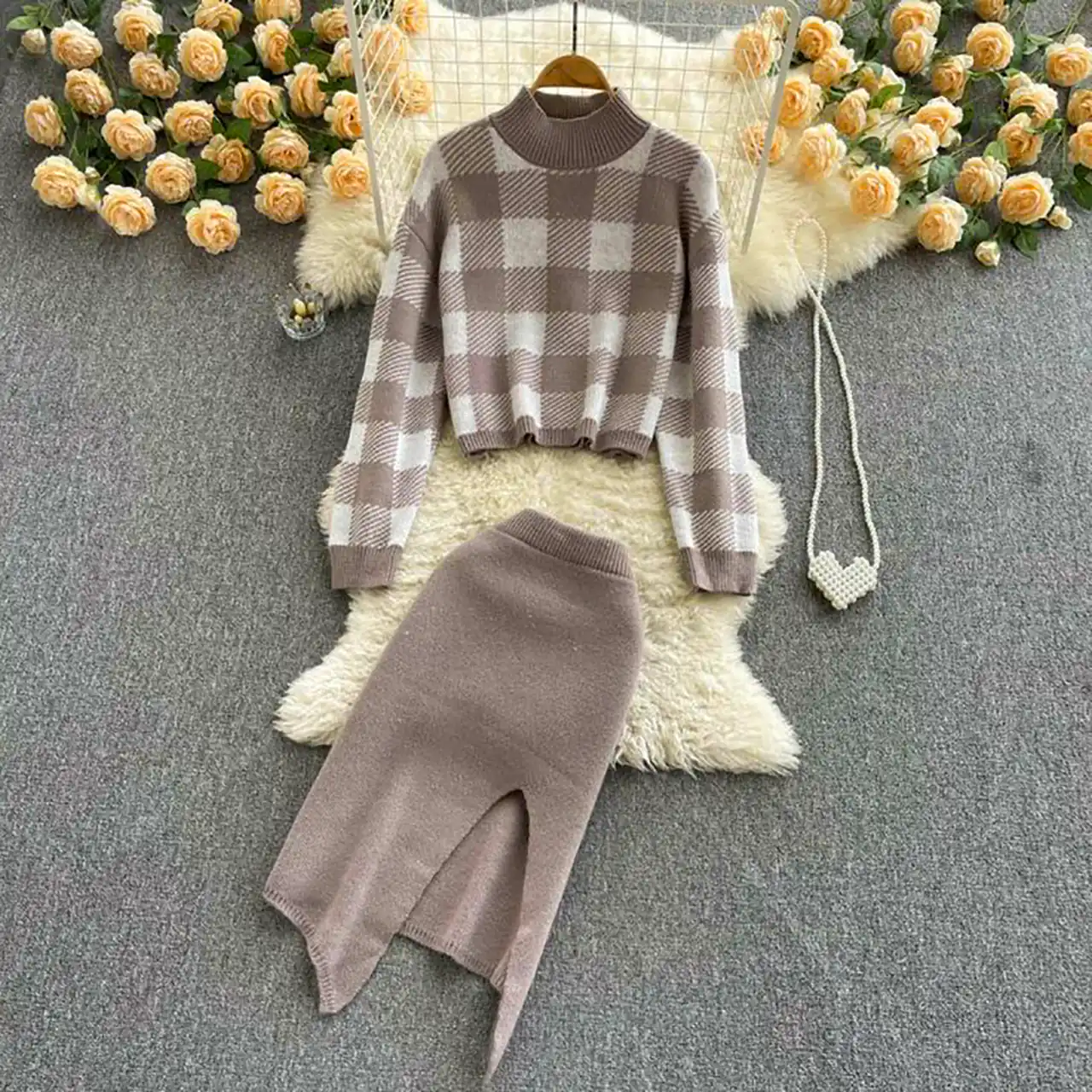 شومیز دامن بافتنی مجلسی