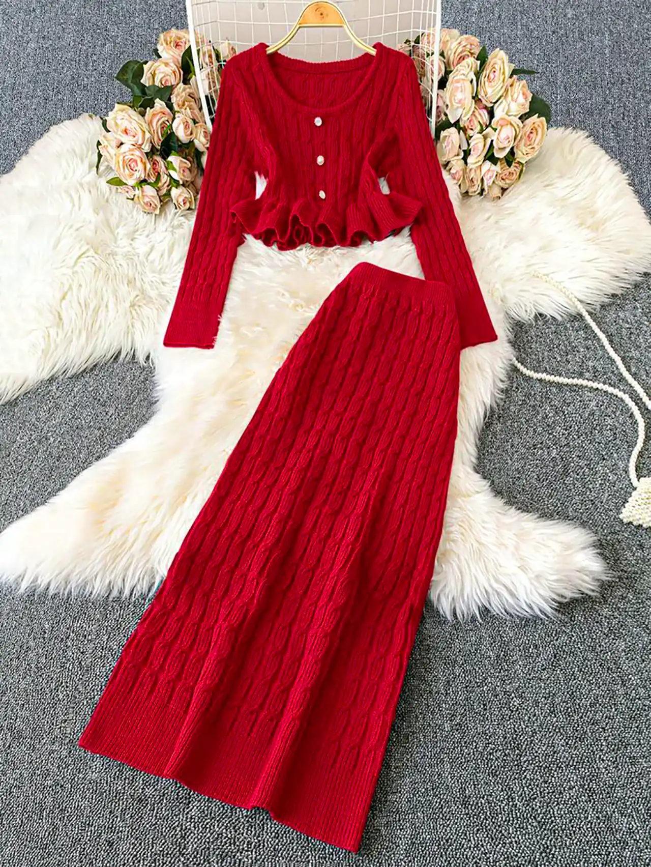 شومیز دامن بافتنی مجلسی